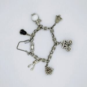 Monet Winter Charm Bracelet Vintage